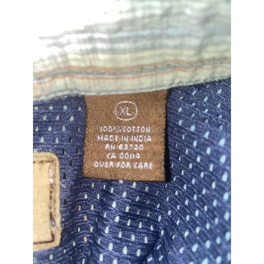 ClearWater Outfitters Shirt Mens XL Blue Plaid Short Sleeve Button Up Casual